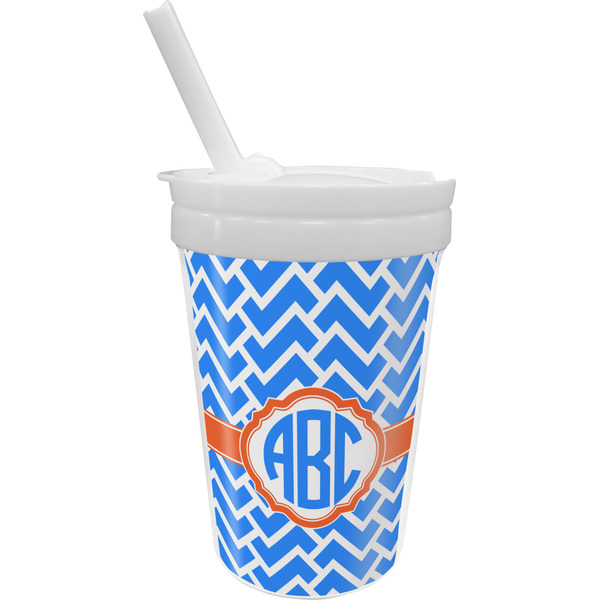 Custom Zigzag Sippy Cup with Straw (Personalized)