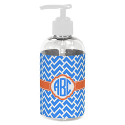 Zigzag Plastic Soap / Lotion Dispenser (8 oz - Small - White) (Personalized)