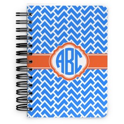 Zigzag Spiral Notebook - 5x7 w/ Monogram