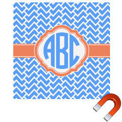 Zigzag Square Car Magnet - 6" (Personalized)