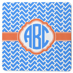 Zigzag Square Rubber Backed Coaster (Personalized)