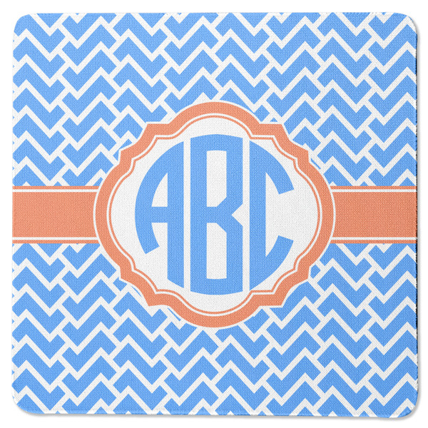 Custom Zigzag Square Rubber Backed Coaster (Personalized)