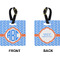 Zigzag Square Luggage Tag (Front + Back)