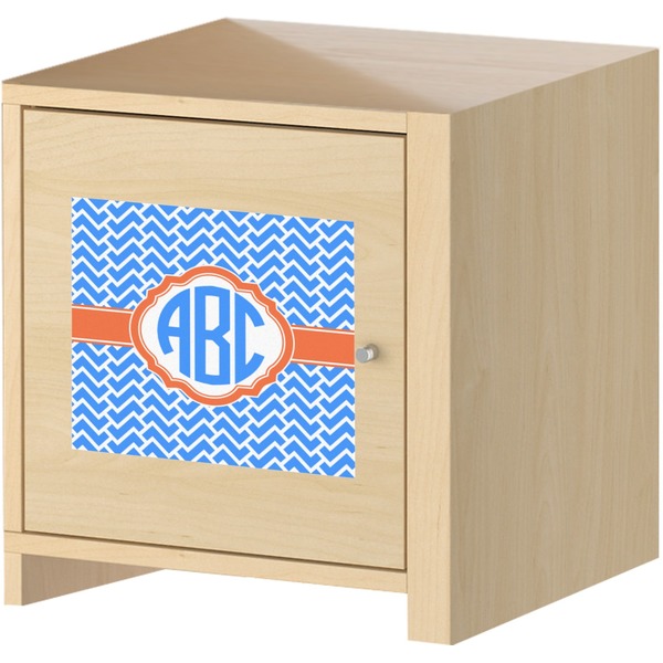 Zigzag Square Wall Decal on Wooden Cabinet