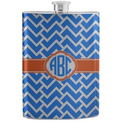 Zigzag Stainless Steel Flask (Personalized)