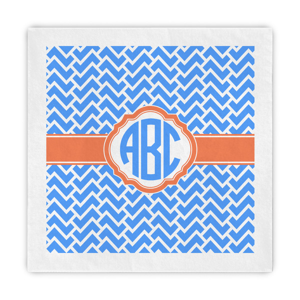Custom Zigzag Decorative Paper Napkins (Personalized)