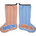 Zigzag Holiday Stocking - Double-Sided - Neoprene (Personalized)