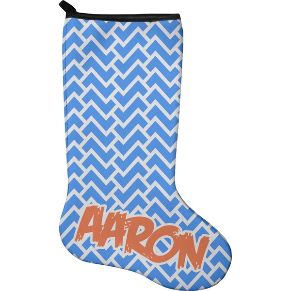 Custom Zigzag Holiday Stocking - Neoprene (Personalized)