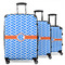 Zigzag 3 Piece Luggage Set - 20" Carry On, 24" Medium Checked, 28" Large Checked (Personalized)