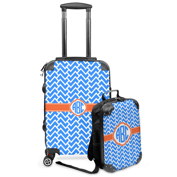 Custom Zigzag Kids 2-Piece Luggage Set - Suitcase & Backpack (Personalized)