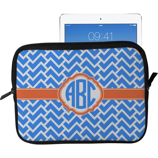 Custom Zigzag Tablet Case / Sleeve - Large (Personalized)