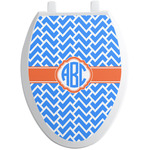 Zigzag Toilet Seat Decal - Elongated (Personalized)
