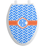 Zigzag Toilet Seat Decal - Elongated (Personalized)