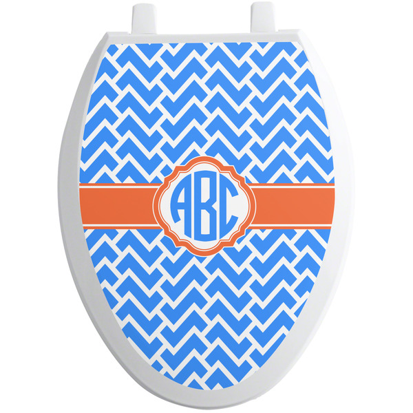 Zigzag Toilet Seat Decal (Personalized)