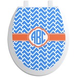 Zigzag Toilet Seat Decal (Personalized)