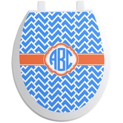 Zigzag Toilet Seat Decal (Personalized)
