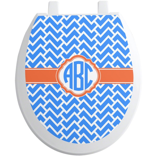 Custom Zigzag Toilet Seat Decal (Personalized)