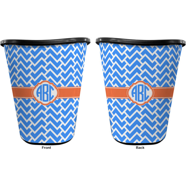 Zigzag Trash Can Black - Front and Back - Apvl