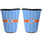 Zigzag Trash Can Black - Front and Back - Apvl