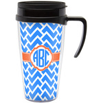 Zigzag Acrylic Travel Mug with Handle (Personalized)