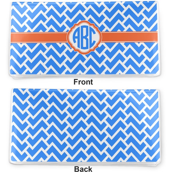 Zigzag Vinyl Check Book Cover - Front and Back