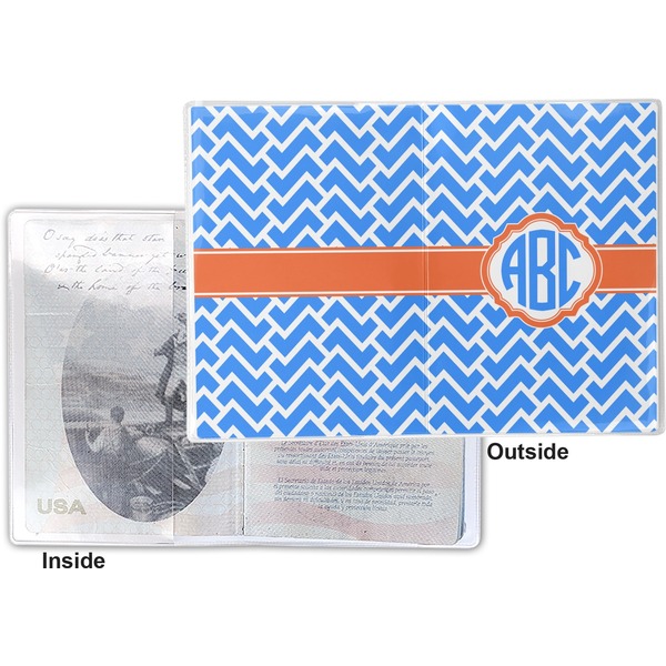 Zigzag Vinyl Passport Holder - Flat Front and Back
