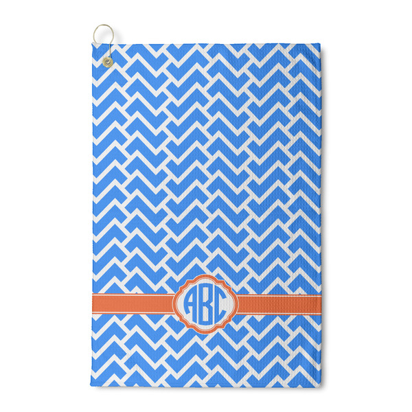 Custom Zigzag Waffle Weave Golf Towel (Personalized)