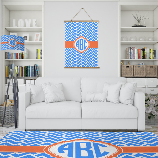 Zigzag Wall Hanging Tapestry - Portrait - IN CONTEXT