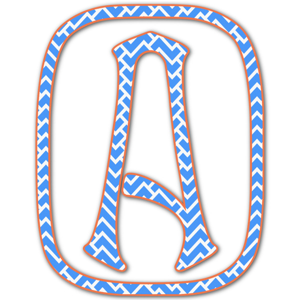 Custom Zigzag Monogram Decal - Large (Personalized)