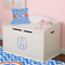 Zigzag Wall Monogram on Toy Chest