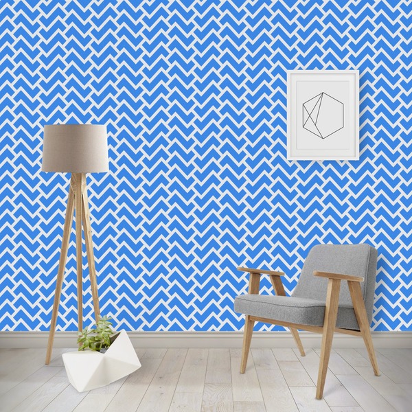 Custom Zigzag Wallpaper & Surface Covering (Peel & Stick - Repositionable)