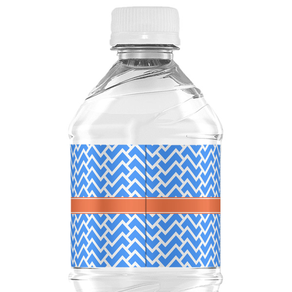Zigzag Water Bottle Label - Back View