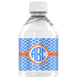 Zigzag Water Bottle Labels - Custom Sized (Personalized)