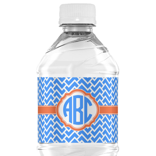 Custom Zigzag Water Bottle Labels - Custom Sized (Personalized)
