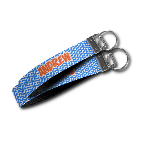 Zigzag Webbing Keychain FOBs - Size Comparison