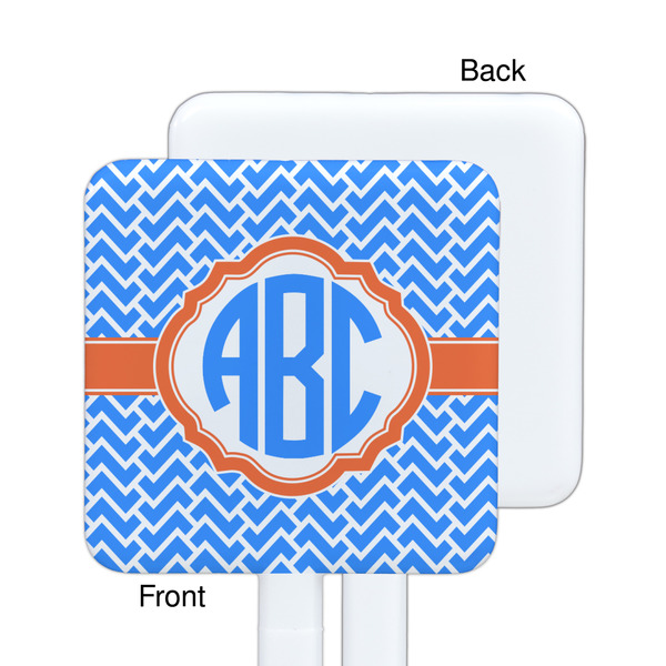 Zigzag White Plastic Stir Stick - Single Sided - Square - Approval