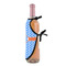 Zigzag Wine Bottle Apron - DETAIL WITH CLIP ON NECK