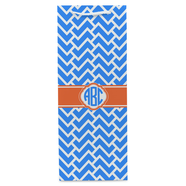 Zigzag Wine Gift Bag - Gloss - Front