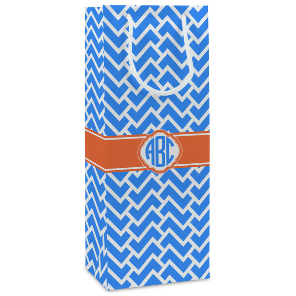 Custom Zigzag Wine Gift Bags (Personalized)
