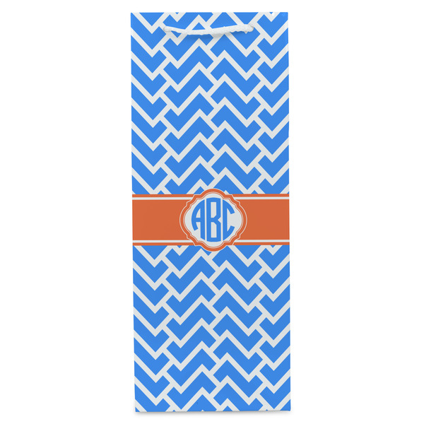 Zigzag Wine Gift Bag - Matte - Front