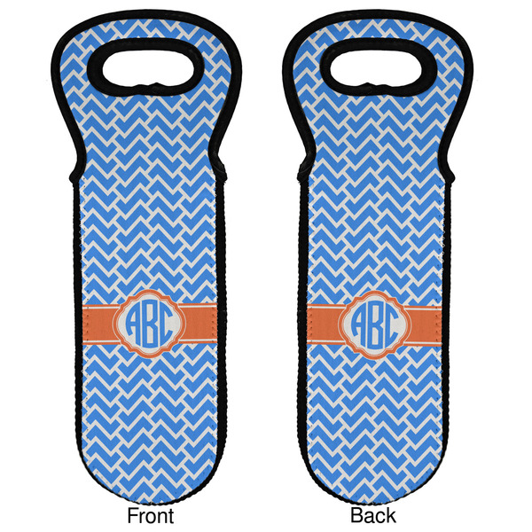 Zigzag Wine Tote Front & Back
