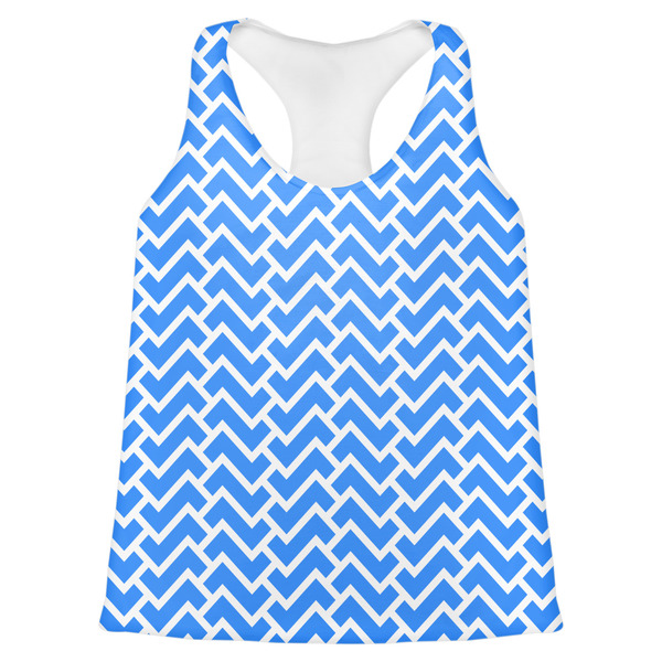 Custom Zigzag Womens Racerback Tank Top - 2X Large