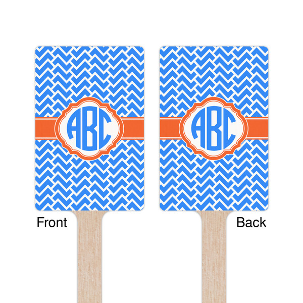 Zigzag Wooden 6.25" Stir Stick - Rectangular - Double Sided - Front & Back