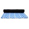 Zigzag Yoga Mat Rolled up Black Rubber Backing