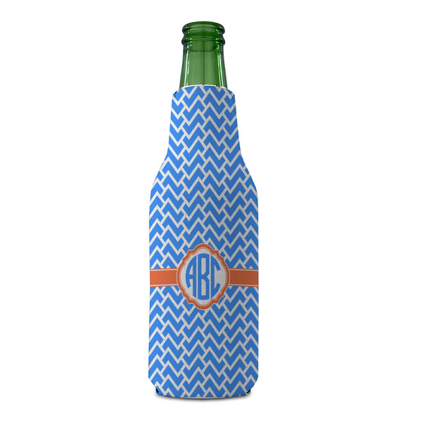 Zigzag Zipper Bottle Cooler - FRONT (bottle)