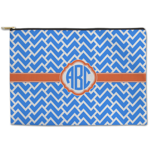 Custom Zigzag Zipper Pouch - Large - 12.5"x8.5" (Personalized)
