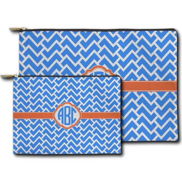 Zigzag Zippered Pouches - Size Comparison