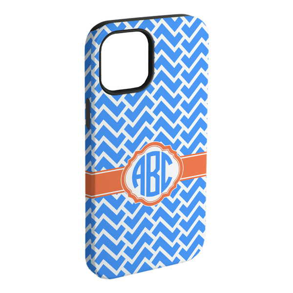 Custom Zigzag iPhone Case - Rubber Lined - iPhone 15 Plus (Personalized)