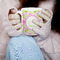 Pink & Green Geometric 11oz Coffee Mug - LIFESTYLE