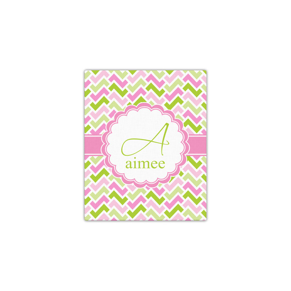 Pink & Green Geometric 11x14 - Canvas Print - Front View
